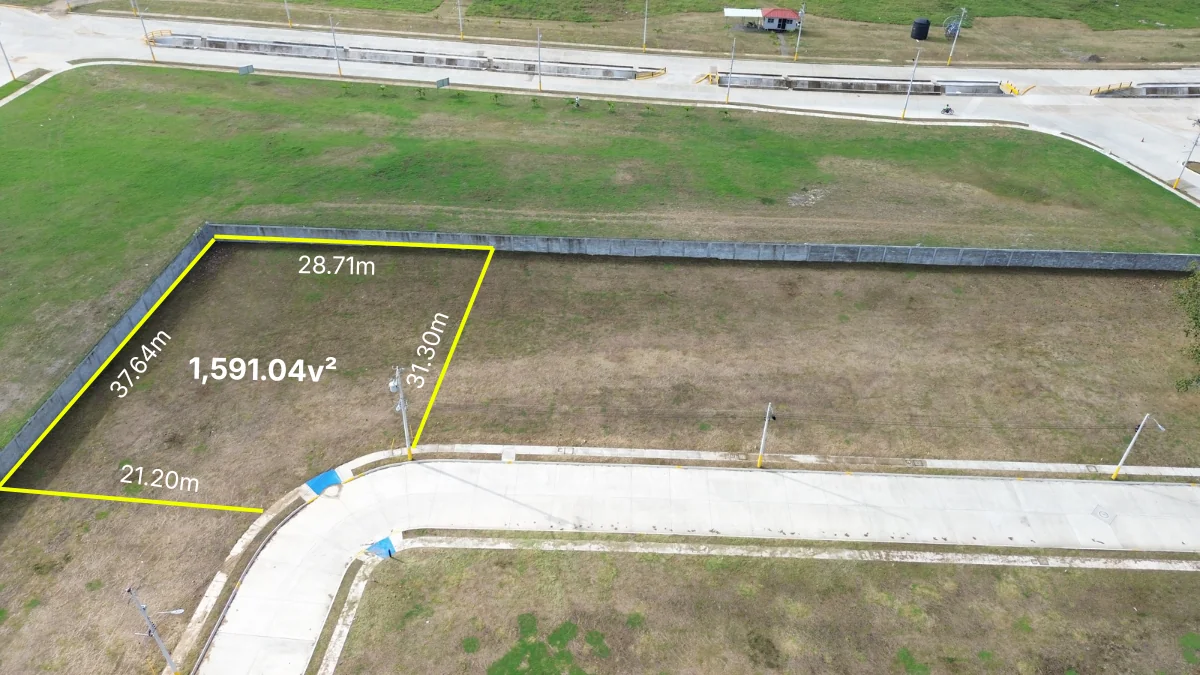 Plano del lote 39, bloque N de Residencial Los Prados